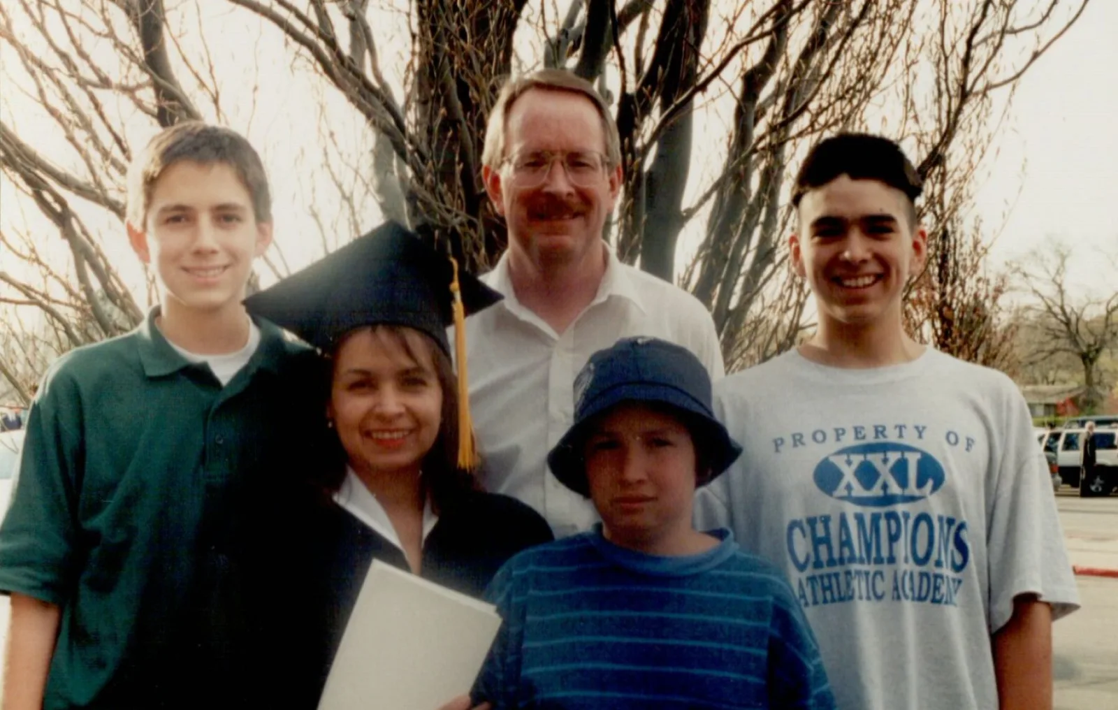 Four boys and a master's degree.